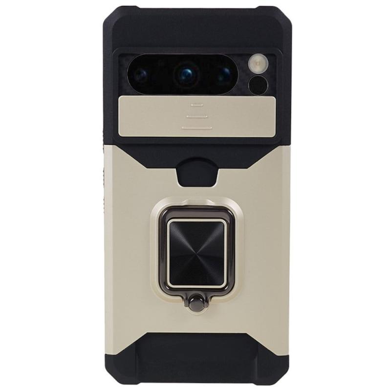 Google Pixel   Pro Håndværker Bagside Cover    Magnetisk Kickstand  Kortholder   Cam Slider Guld