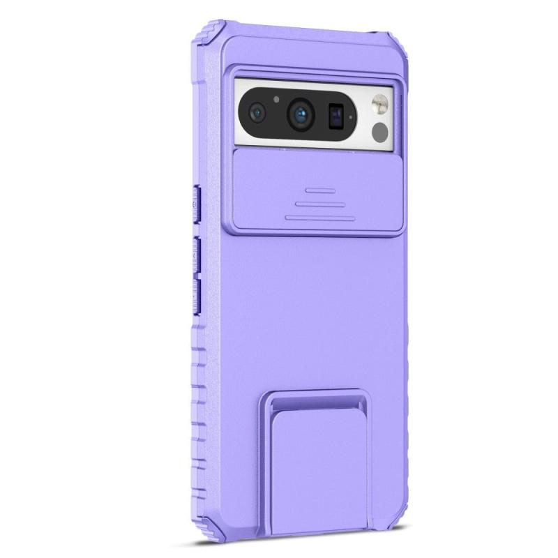 Google Pixel   Pro Håndværker Bagside Cover    Kickstand   Cam Slider Lilla