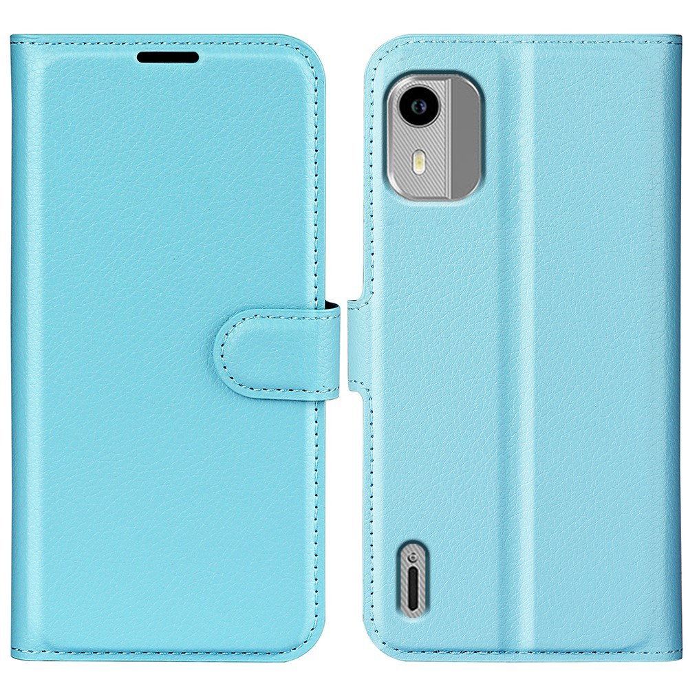 Nokia C12   C12 Pro   C12 Plus Læder Cover   Pung Blå