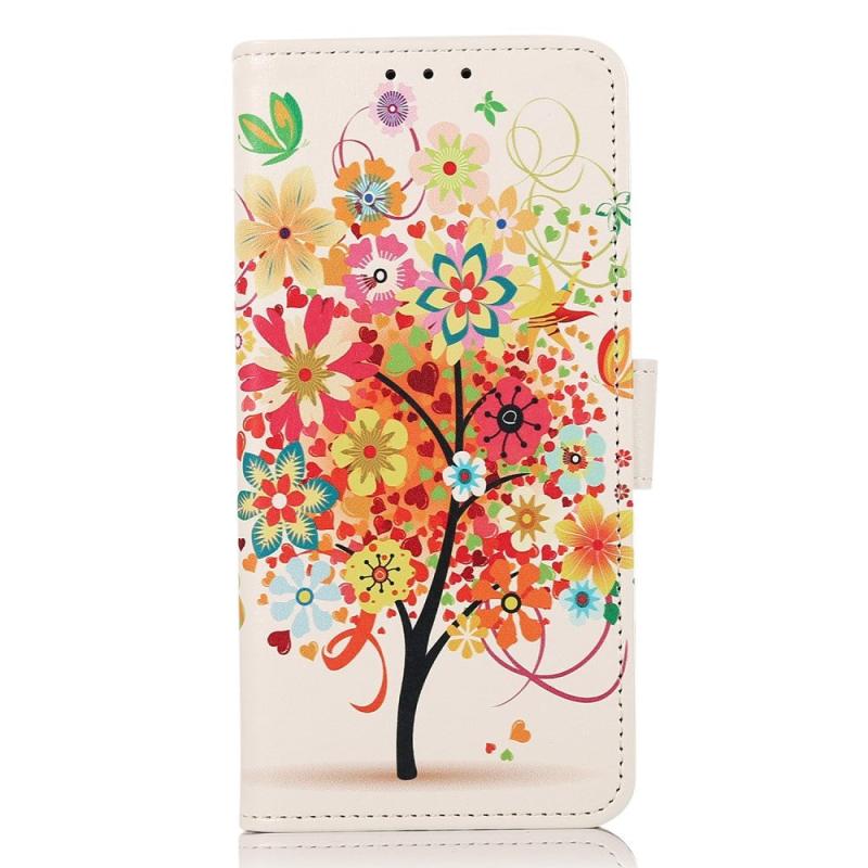 Sony Xperia     Læder Flip Cover    Pung Rødt Træ