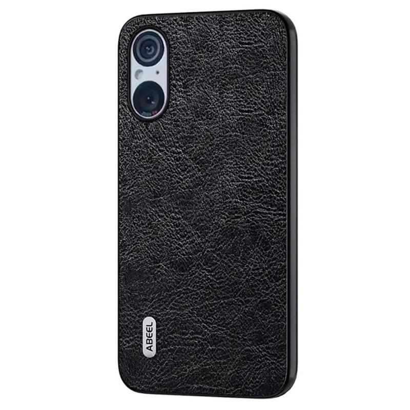Sony Xperia     Litchi Læderbelagt Plastik Bagside Cover Sort