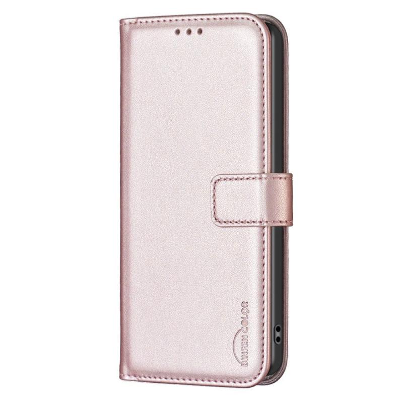 Binfen Kunstlæder Flip Cover    Kortholder   Ståfunktion Honor X6a Lyserød