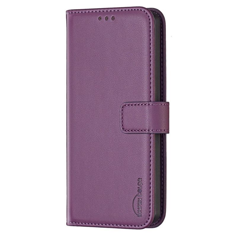 Binfen Kunstlæder Flip Cover    Kortholder   Ståfunktion Honor X6a Mørkelilla
