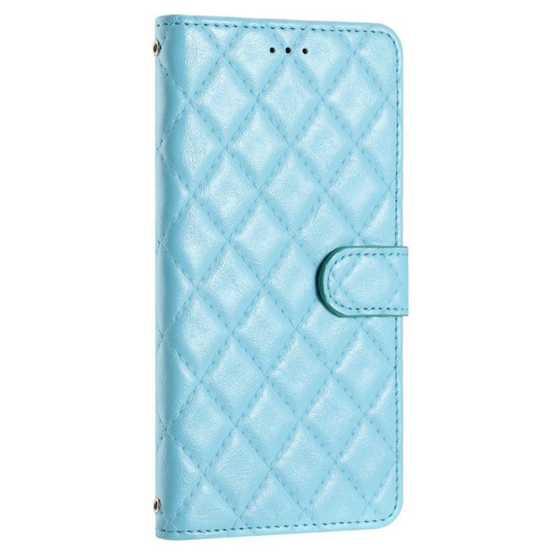 Eiderwood Motorola Moto G84 Læder Flip Cover    Pung   Strop Rhombus Blå