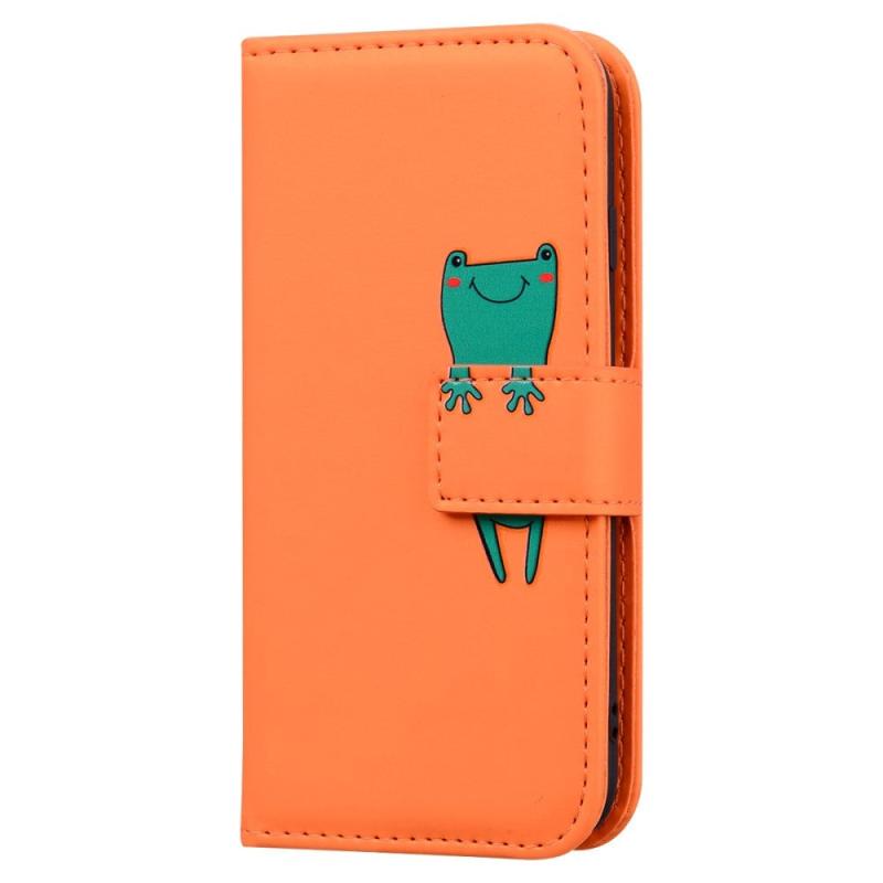 Xiaomi 13 Flip Cover    Strop   Ståfunktion   Kortholder Orange  Frø