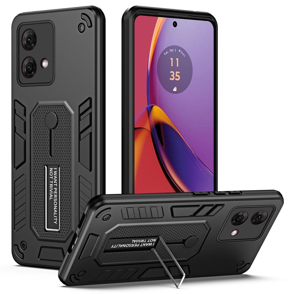 Eiderwood Motorola Moto G84 Håndværker Bagside Cover    Fingerring   Kickstand Sort
