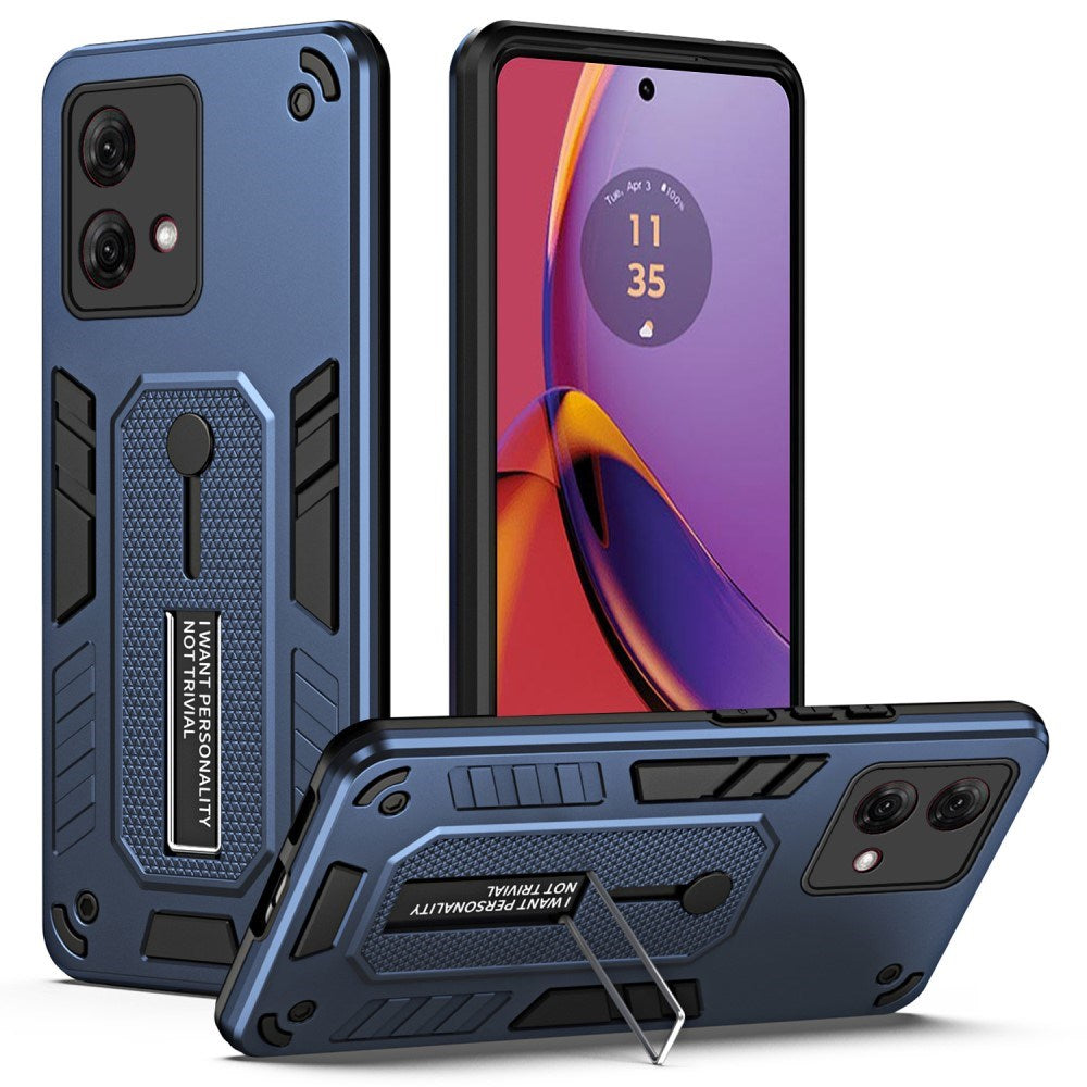 Eiderwood Motorola Moto G84 Håndværker Bagside Cover    Fingerring   Kickstand Blå