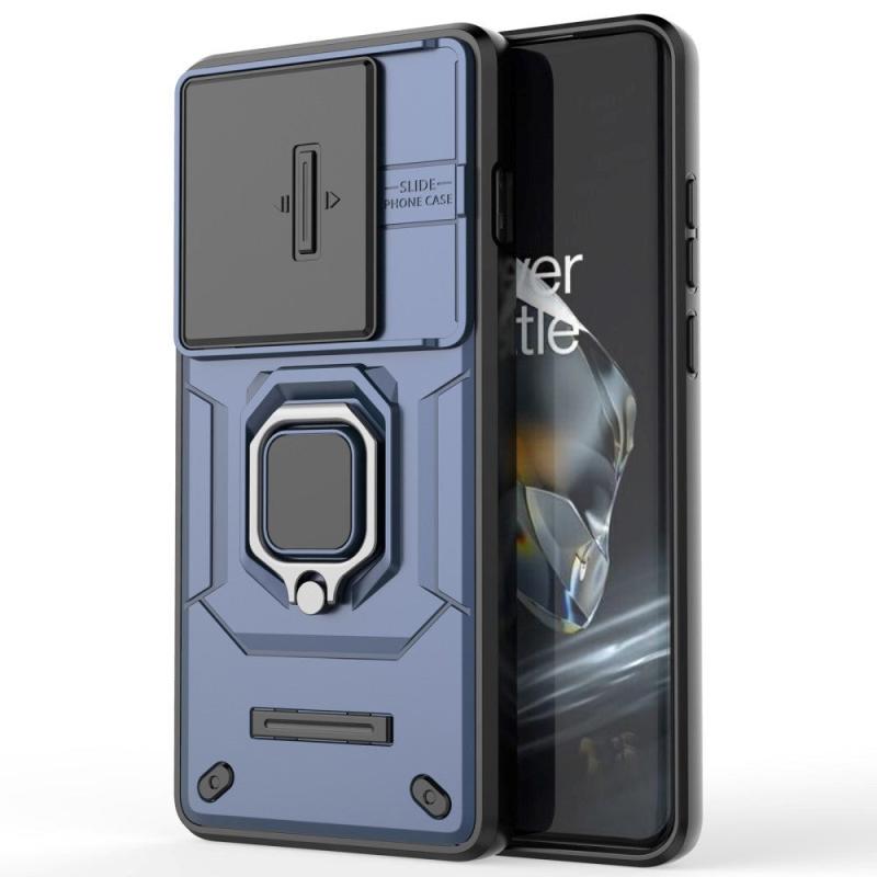 Oneplus 12 Håndværker Bagside Cover    Magnetisk Kickstand   Cam Slider Blå