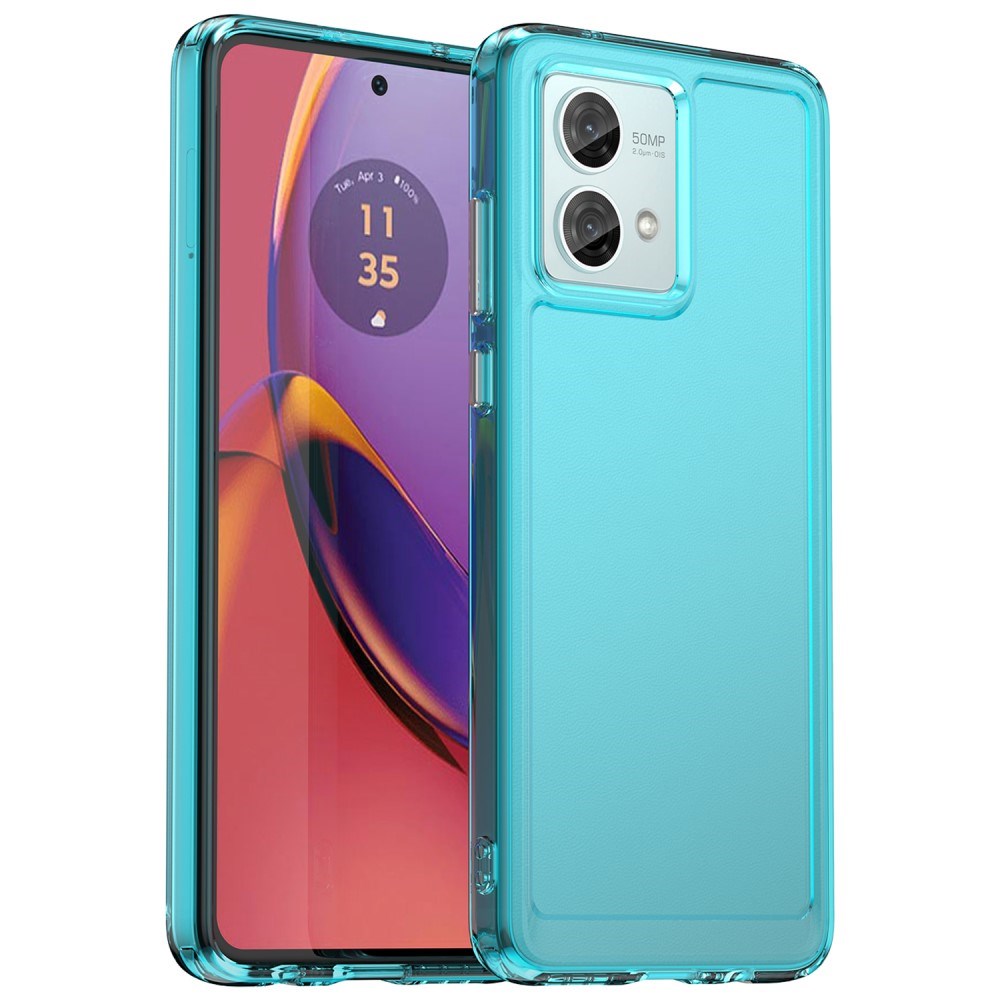 Eiderwood Motorola Moto G84 Transparent Fleksibelt Plastik Bagside Cover Blå