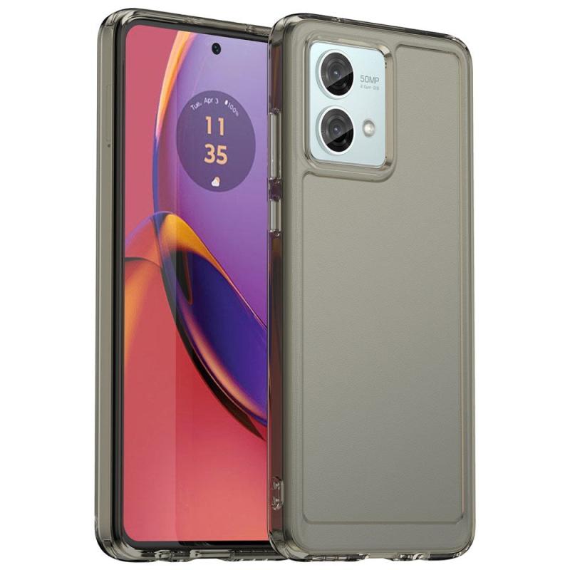 Eiderwood Motorola Moto G84 Transparent Fleksibelt Plastik Bagside Cover Grå