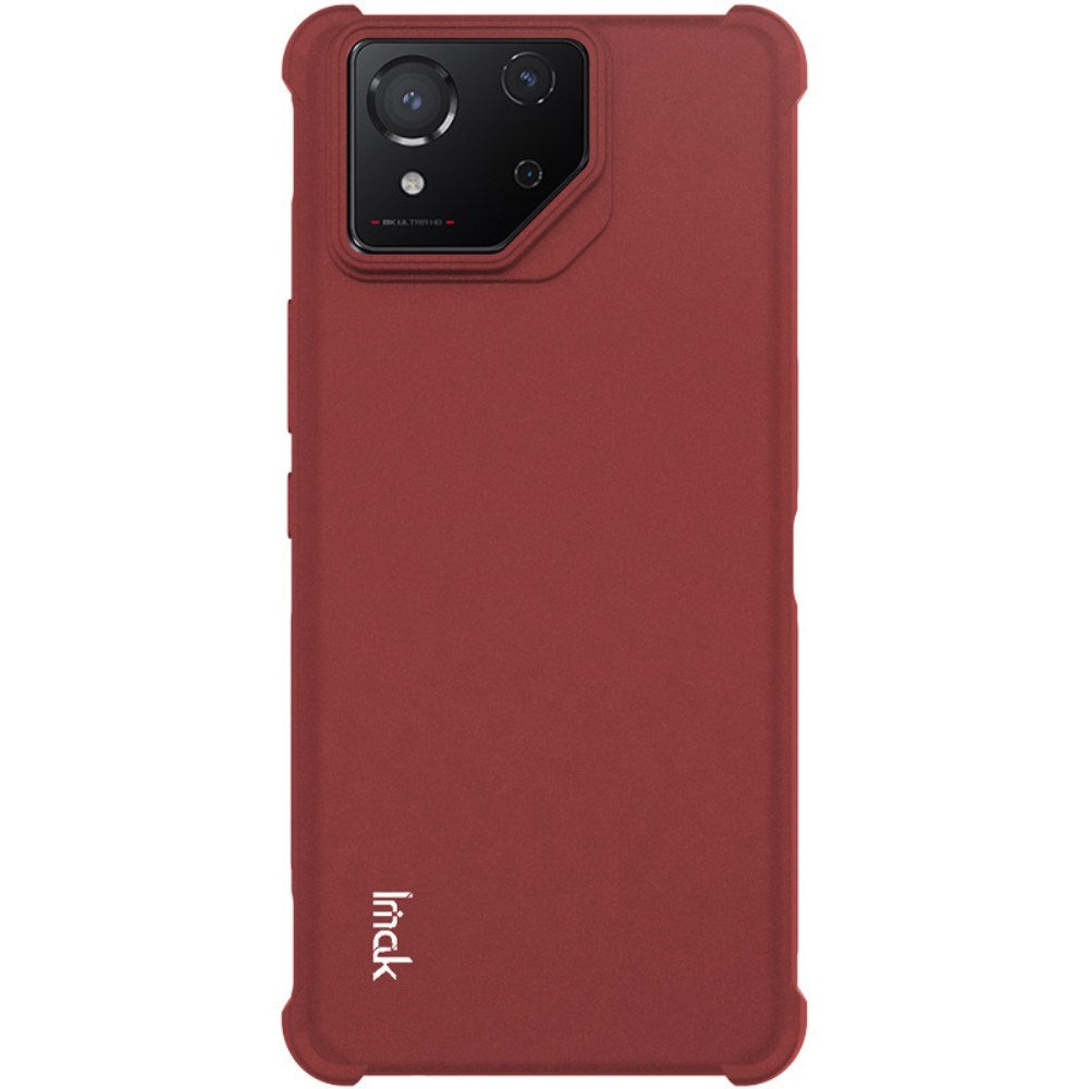 Asus Rog Phone       Pro Imak Mat Fleksibel Plastik Bagside Cover Rød