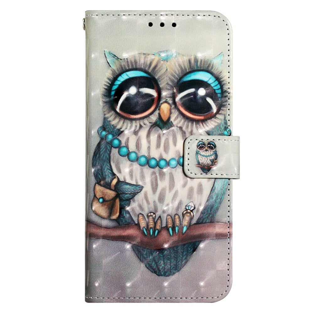 Eiderwood Motorola Moto   Play  2024  Læder Flip Cover    Strop   Pung Ugle