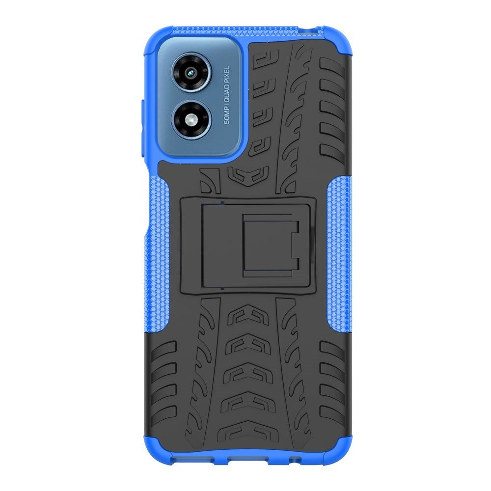Eiderwood Motorola Moto   Play  2024  Hybrid Håndværker Bagside Cover    Kickstand Sort   Blå