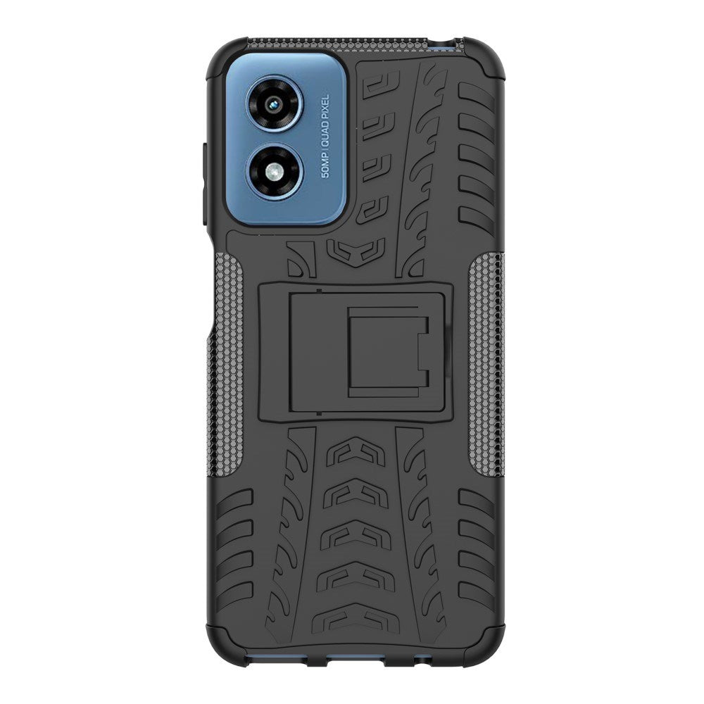 Eiderwood Motorola Moto   Play  2024  Hybrid Håndværker Bagside Cover    Kickstand Sort