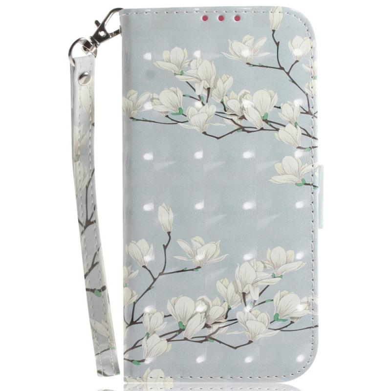 Eiderwood Sony Xperia     Læder Flip Cover    Pung   Strop Magnolia Blomster
