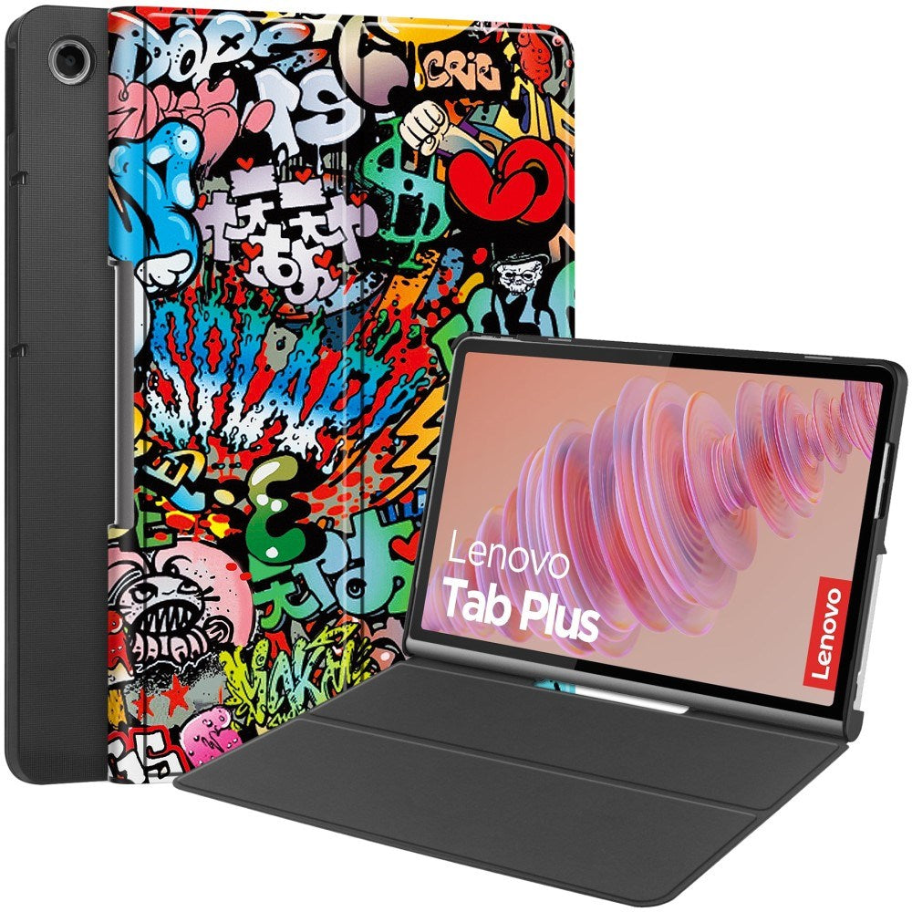 Eiderwood Lenovo Tab Plus 11   Quot  Vegansk Læder Cover Mønster Graffiti