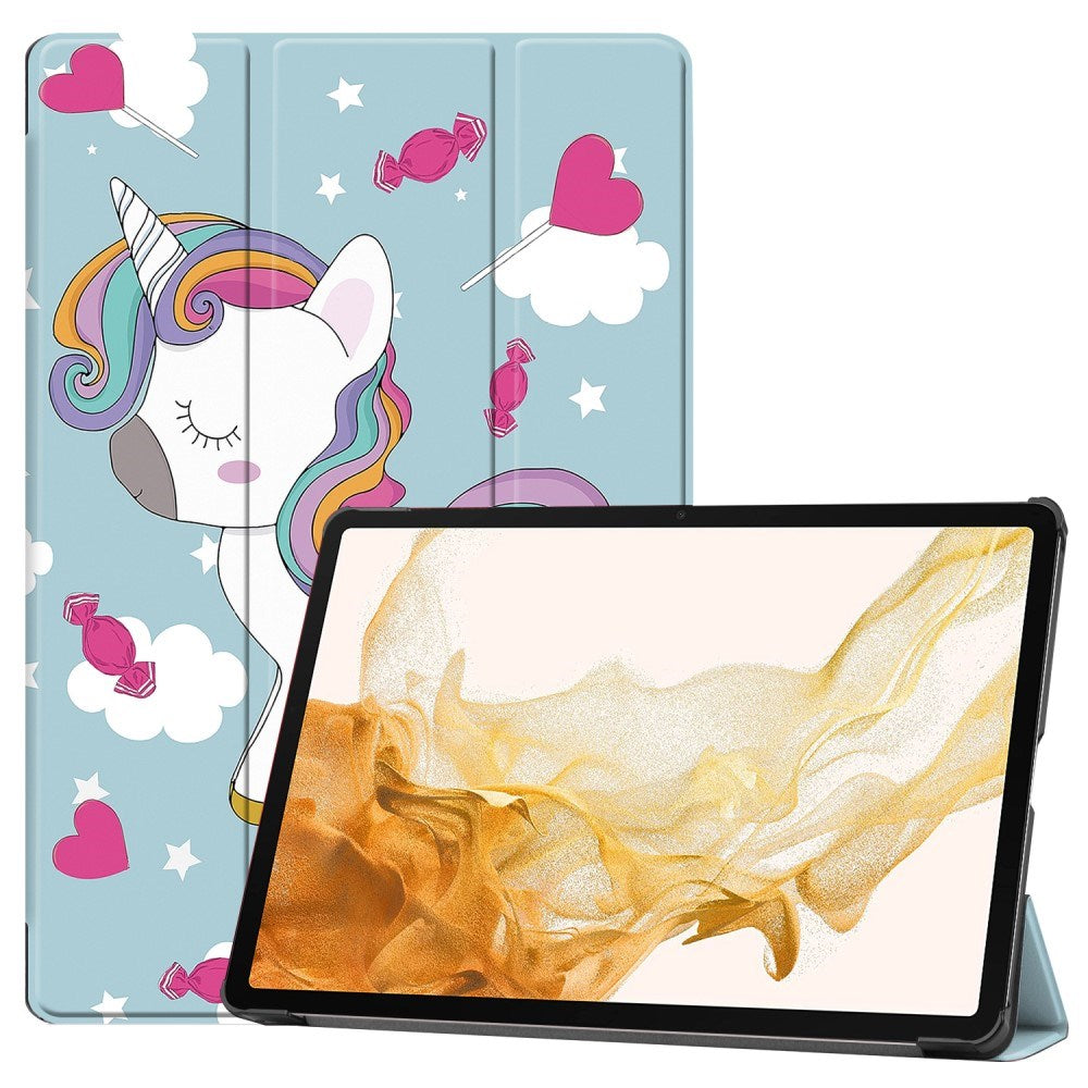 Eiderwood Samsung Galaxy Tab S10 Plus Vegansk Læder Cover Mønster Enhjørning