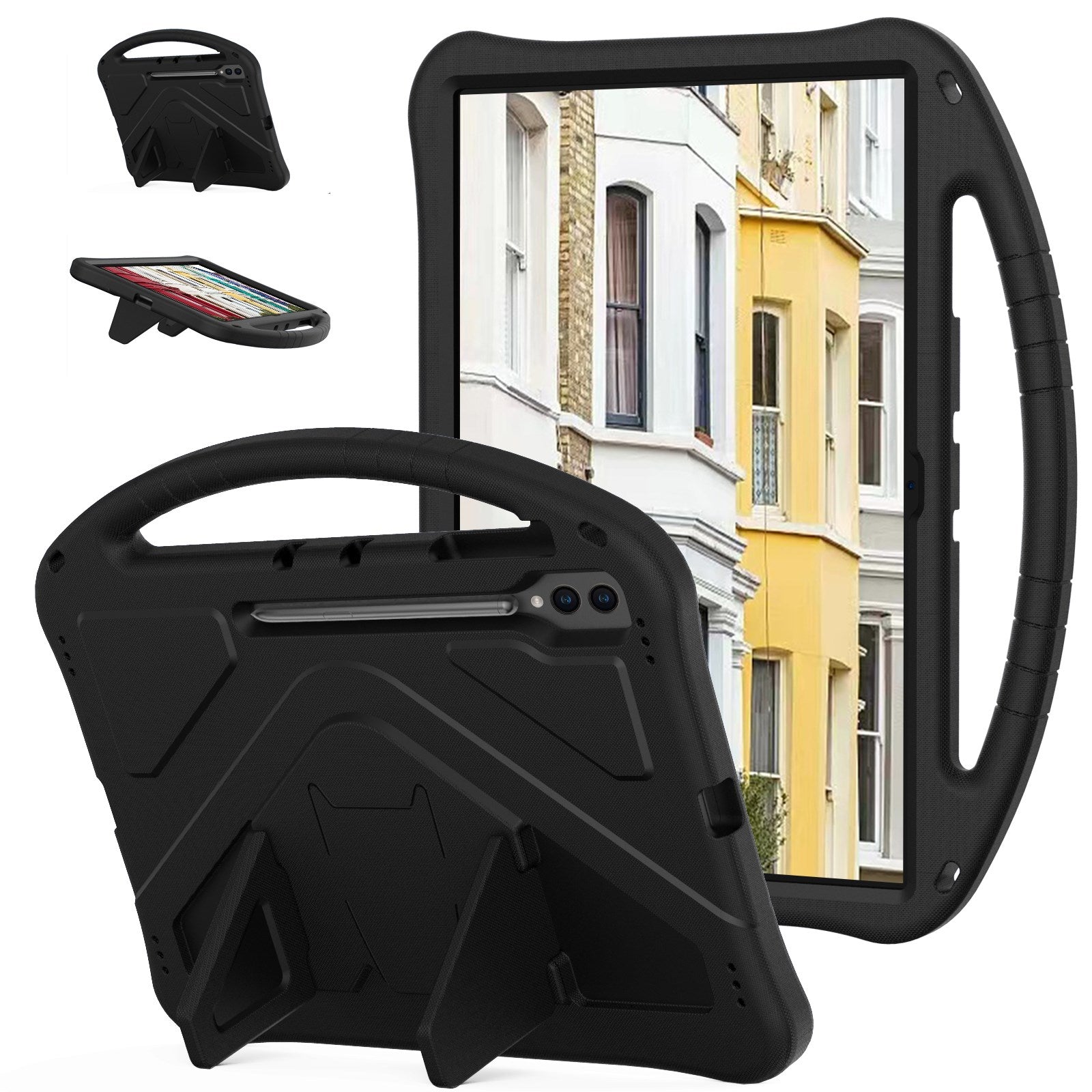 Eiderwood Børnevenligt Etui Til Samsung Galaxy Tab S10 Ultra Med Kickstand Sort
