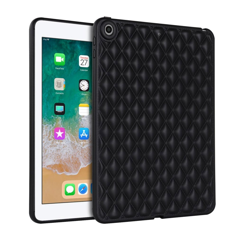 Ipad      2018-2017    Ipad Air   Fleksibelt Plastik Bagside Cover Rhombe Design Sort