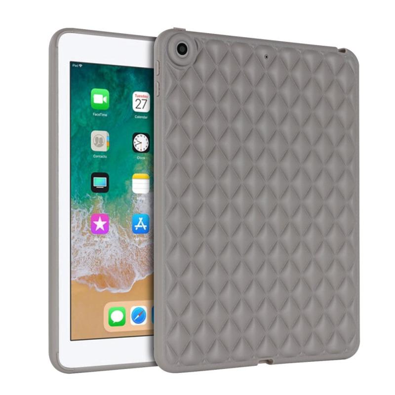 Ipad      2018-2017    Ipad Air   Fleksibelt Plastik Bagside Cover Rhombe Design Grå
