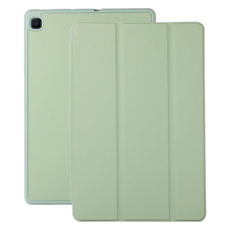 Samsung Galaxy Tab S6 Lite  2020-2024  Magnetisk Tri-fold Læder Flip Cover    Pencil Holder Grøn