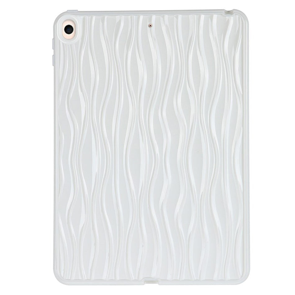 Ipad Air  2019    Ipad Pro 10   Quot  Fleksibelt Plastik Bagside Cover Bølget Design Hvid