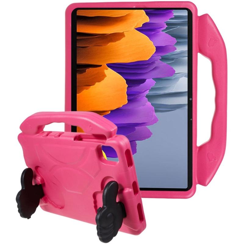 Samsung Galaxy Tab S9   S8   S7   Xiaomi Pad   Børne Cover Thumb Kickstand Bagside Cover Lyserød