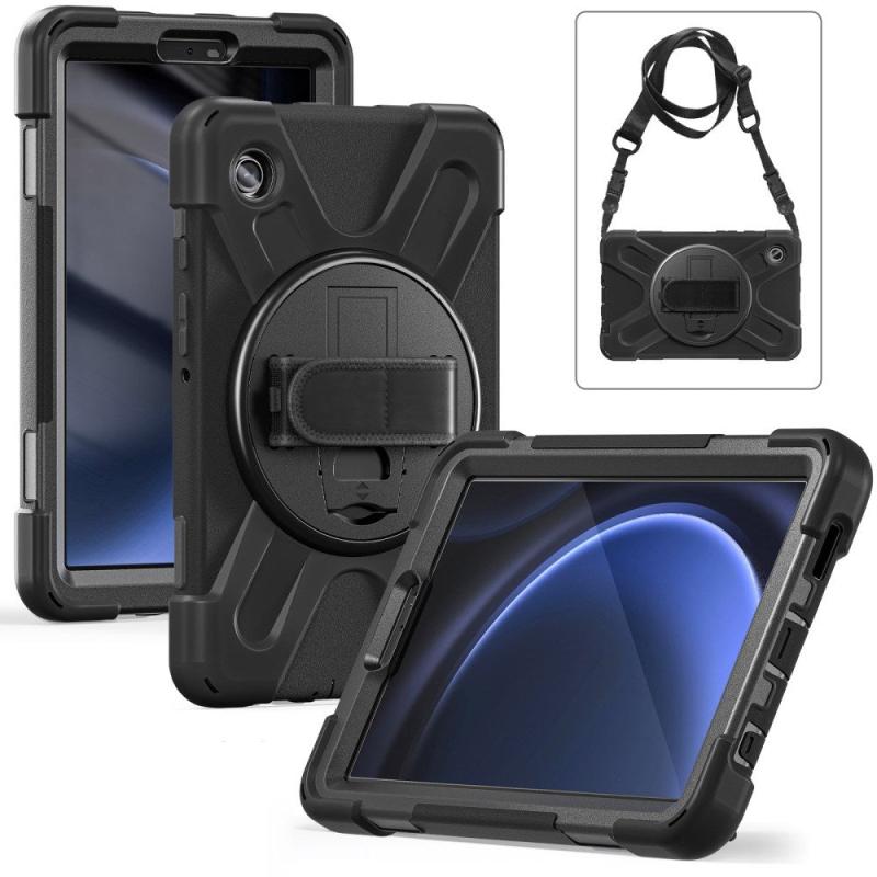 Eiderwood Samsung Galaxy Tab A9 Håndværker Bagside Cover    Håndholder  Kickstand  Pencil Holder   Skulderstrop Sort