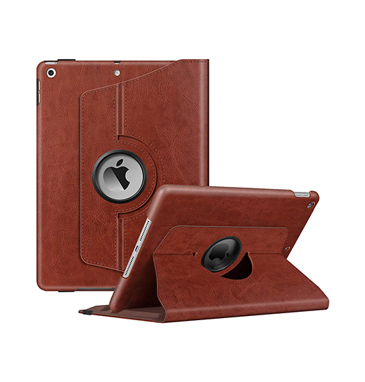 Ipad Air   10   Quot   2019  Retro Diary Trade  Vintage 360  Onefold Læder Cover Brun