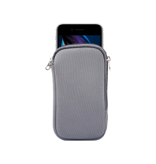 Iphone   5s   Simple Nylon Sleeve Etui    Lynlås Grå