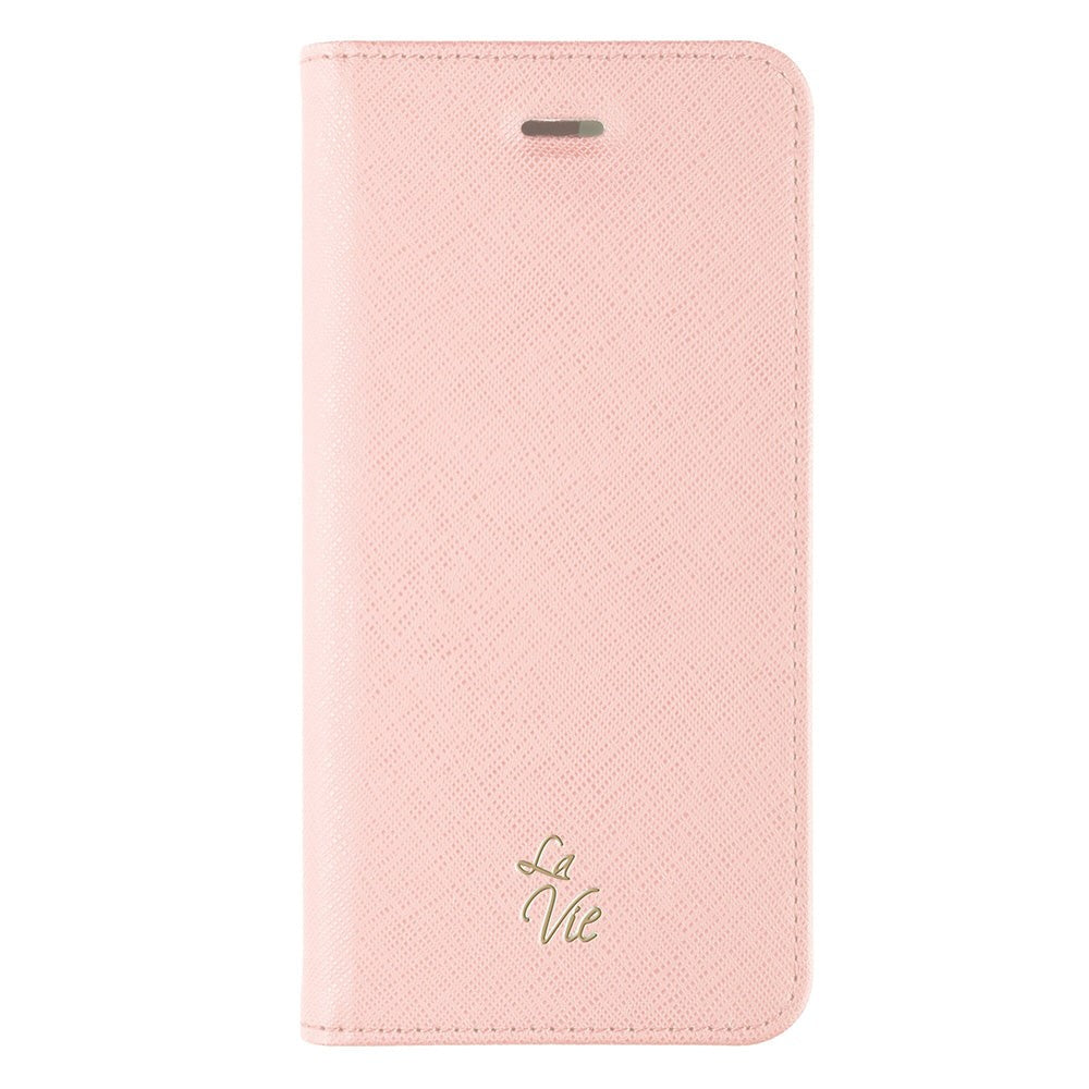 Apple Iphone       Vie Flipcover    Kortholder Lyserød