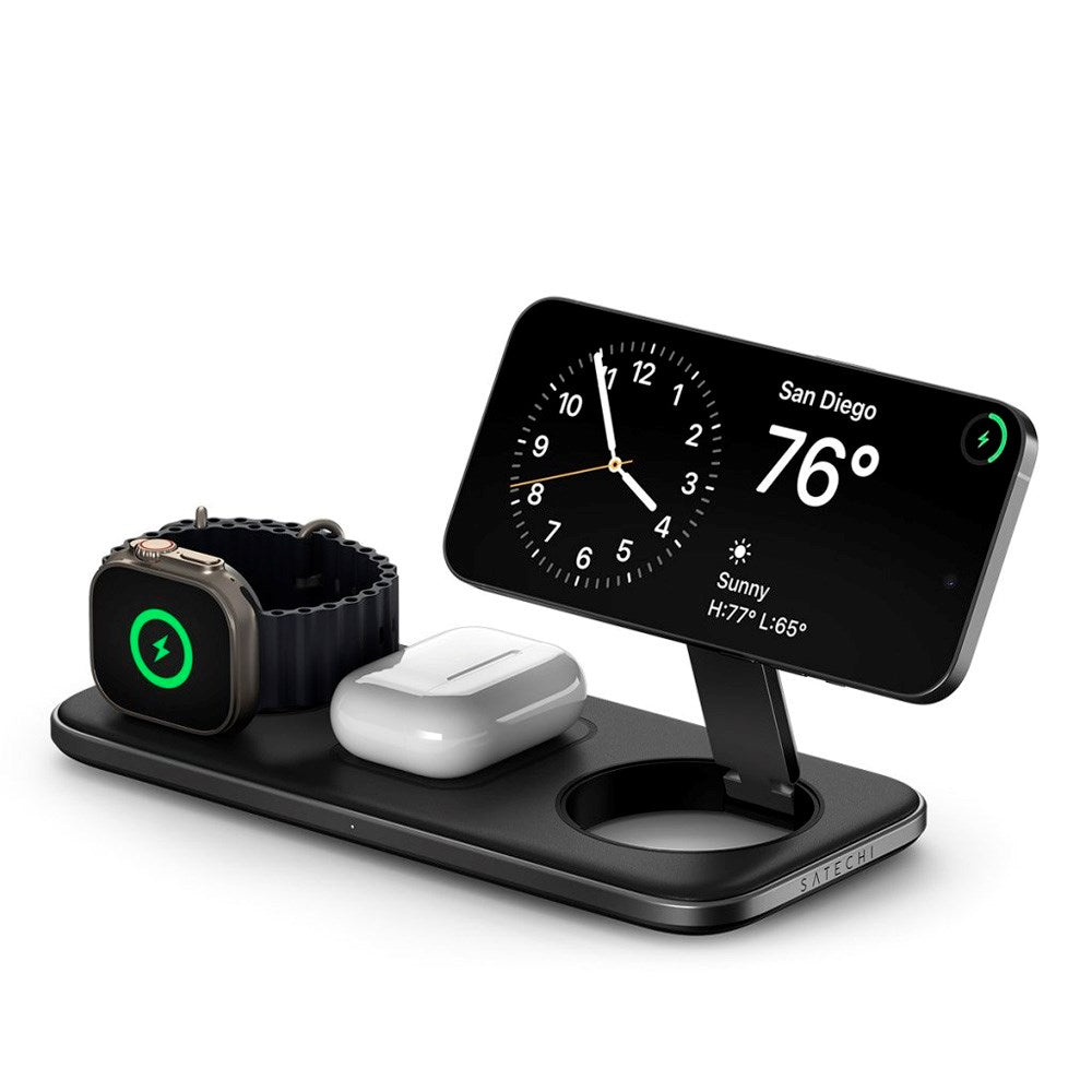 - -  Qi2 Trådløs Oplader Satechi Magsafe Kompatibel Sort