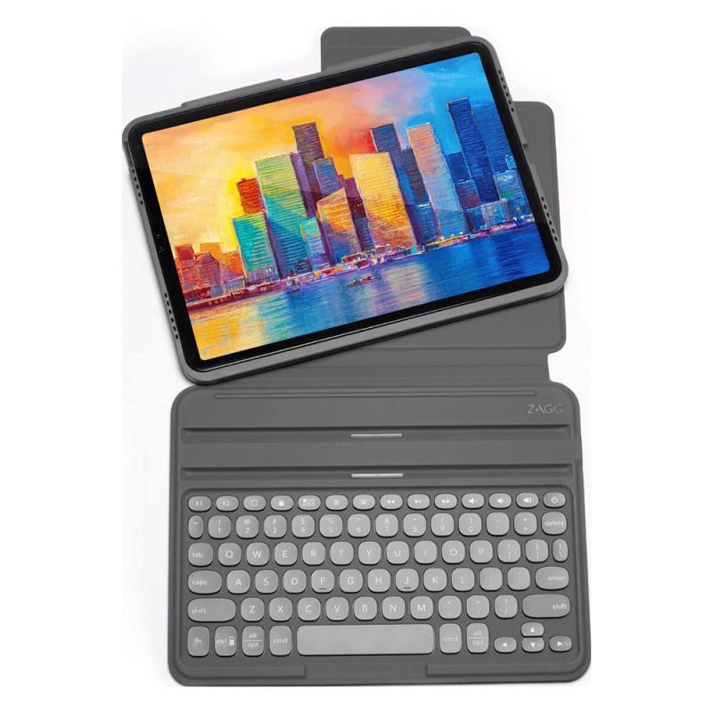 Ipad Pro 12   Quot    2021   2020   2018  Zagg Pro Keys Keyboard  Dansk Tastatur    Cover   Charcoal