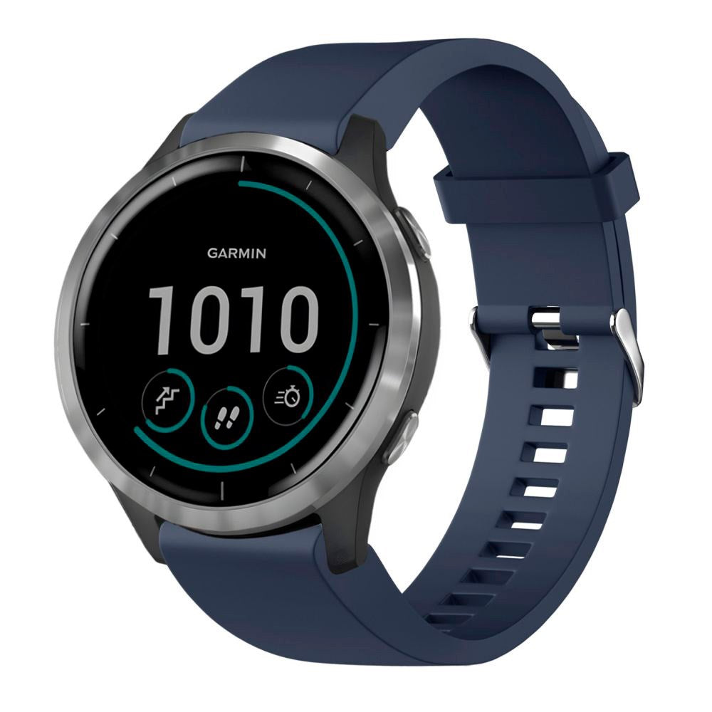 Fixed Universal Garmin 20mm Silikone Rem    Quickfit Mørkeblå