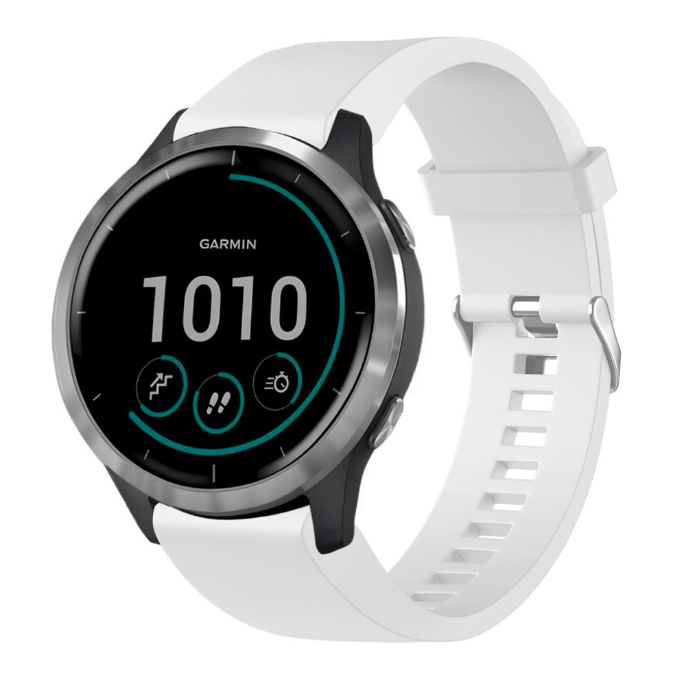 Fixed Universal Garmin 20mm Silikone Rem    Quickfit Hvid