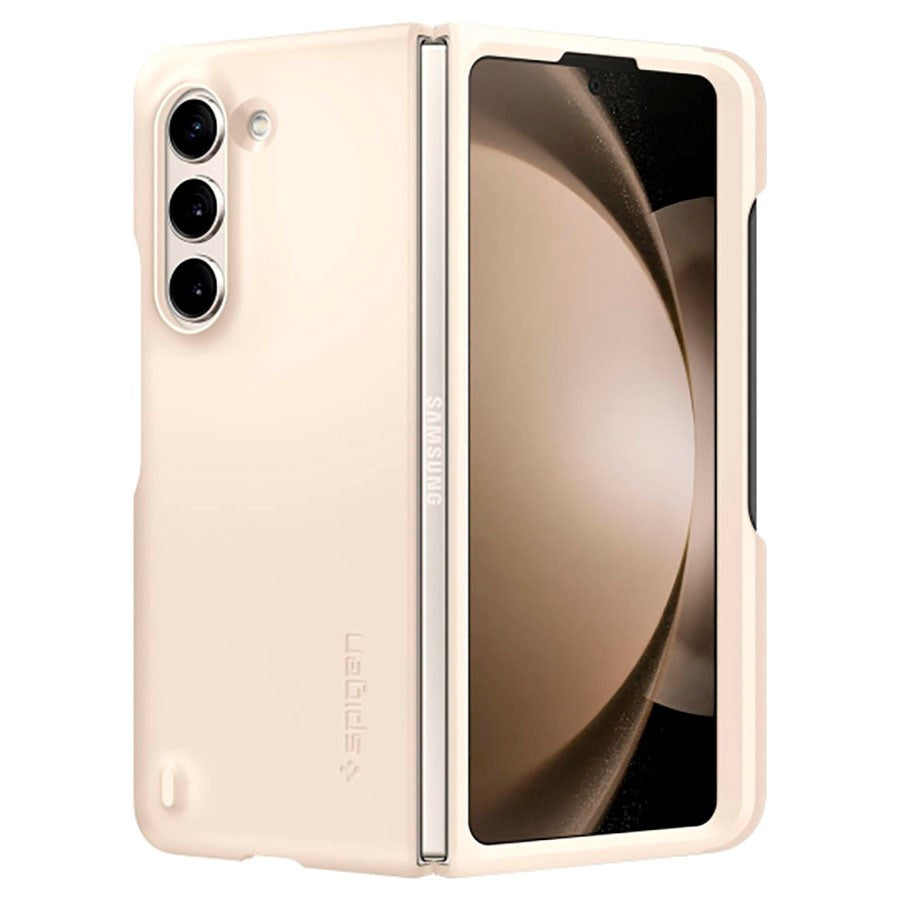 Samsung Galaxy   Fold   Spigen Thin Fit Bagside Cover Cremehvid