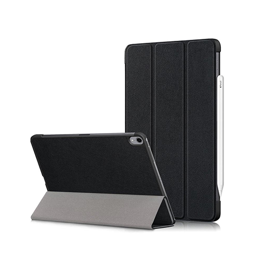 Ipad Air 11 Quot   2024    Design Trade  Smart Trifold Læder Cover Sort