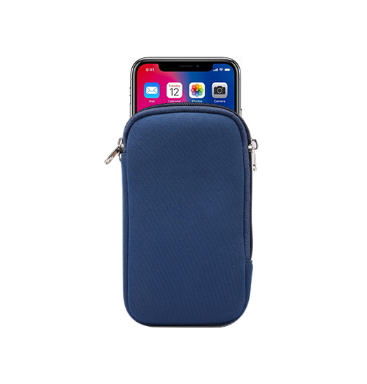 Huawei Mate 30 Pro Simple Nylon Sleeve Etui    Lynlås Navy   Blå