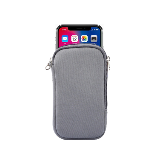 Samsung Galaxy Note 10  Simple Nylon Sleeve Etui    Lynlås Grå