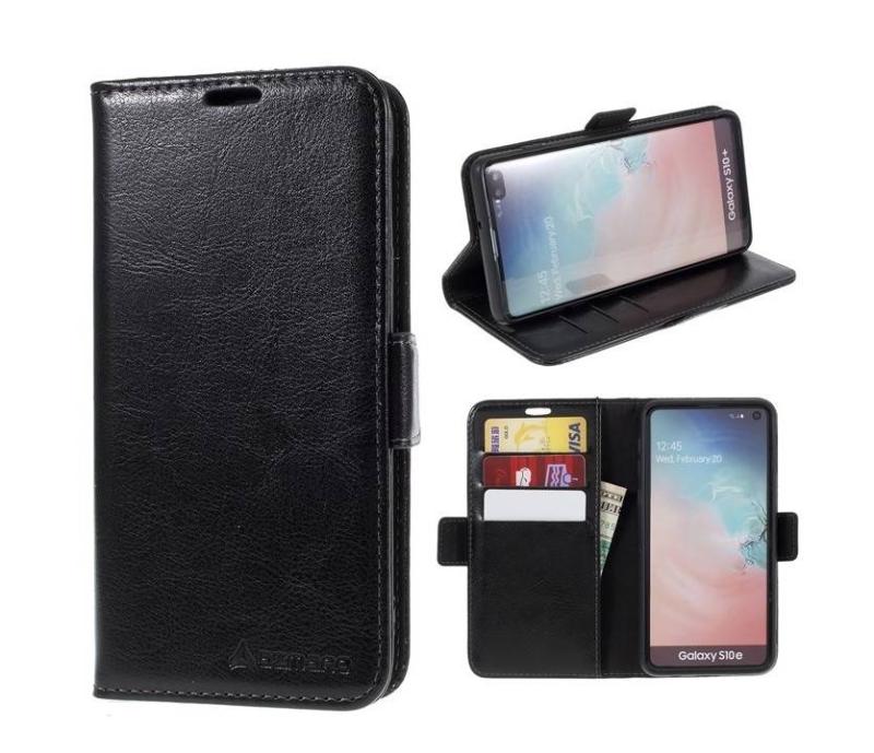 Nokia X10 Azmaro ægte Læder Cover   Pung Sort