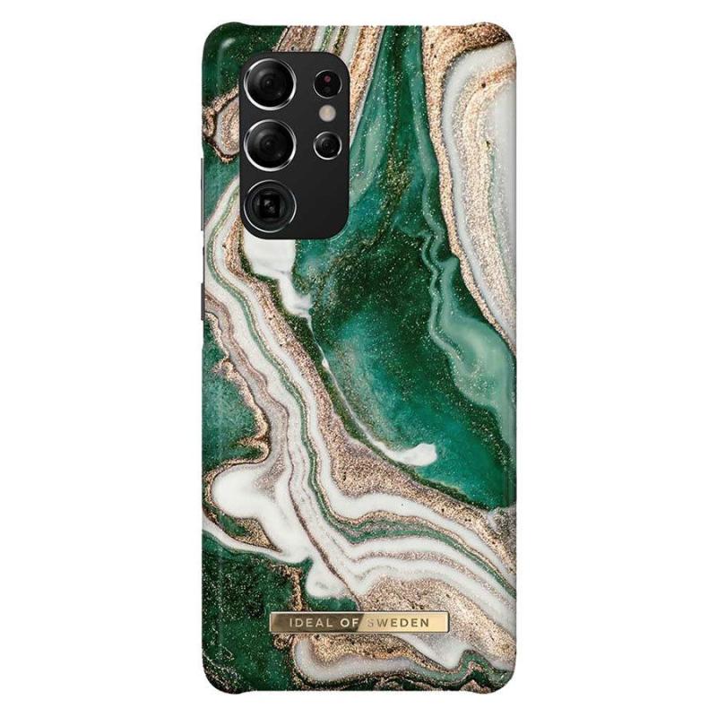 Ideal   Sweden Samsung Galaxy S21 Ultra Fashion Cover  Golden Jade Marble