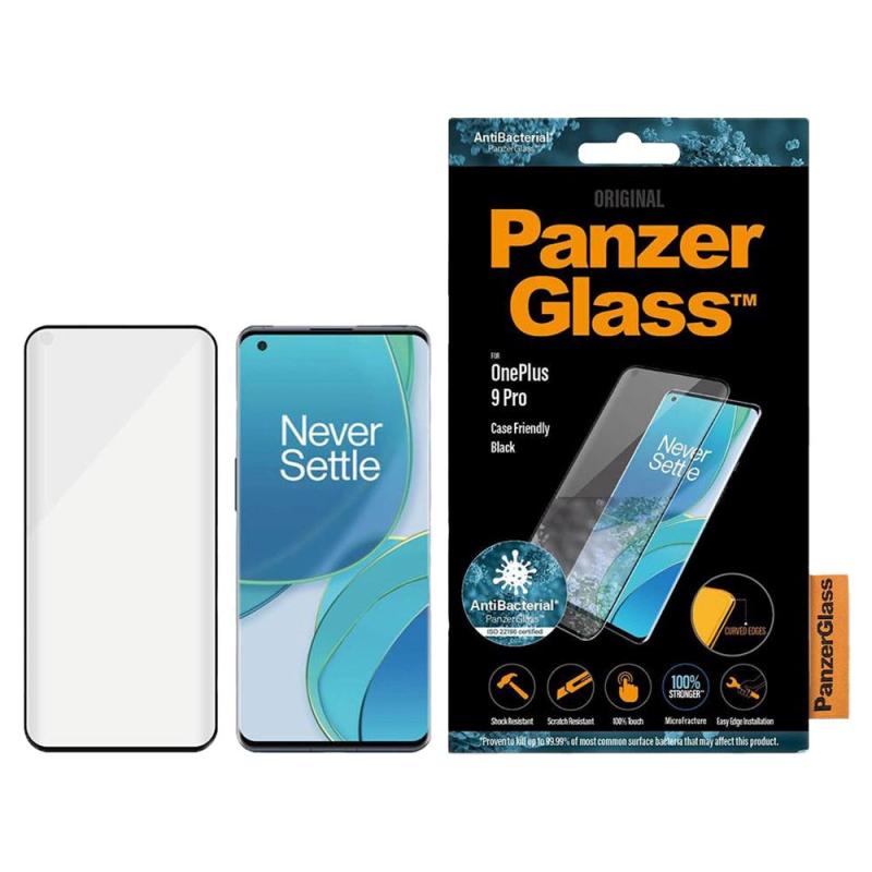 Oneplus 11   10 Pro     Pro Panzerglass Skærmbeskyttelse Curved Edges Case Friendly Sort