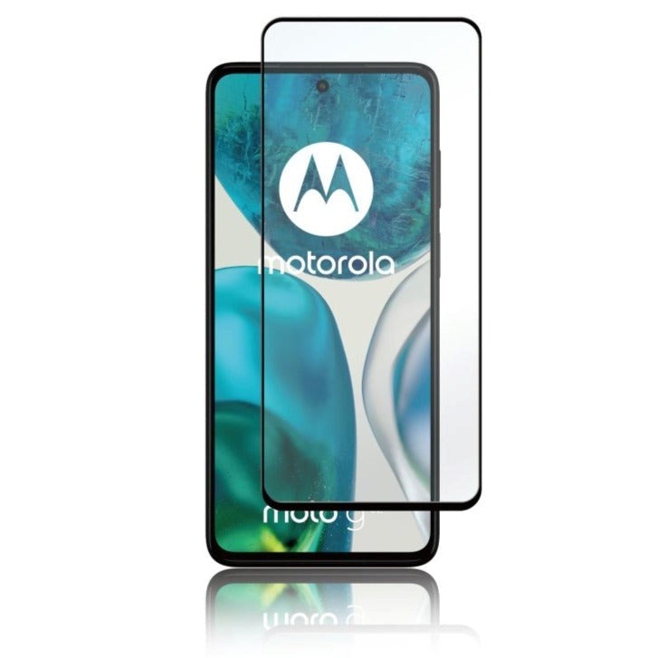 Motorola Moto G52   G82 Panzer Premium Full-fit Glass Hærdet Glas Sort Kant