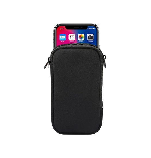 Oneplus 7t Pro Simple Nylon Sleeve Etui    Lynlås Jet Black