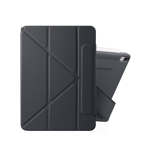 Ipad Mini      2021 2024  Noble Trade  Trifold Læder Cover    Stander Sort
