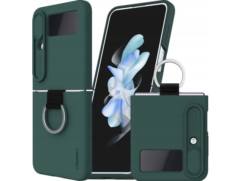 Nillkin Camshield Silky Silicone Case Samsung Galaxy   Flip   Silicone Case With Camera Cover Green