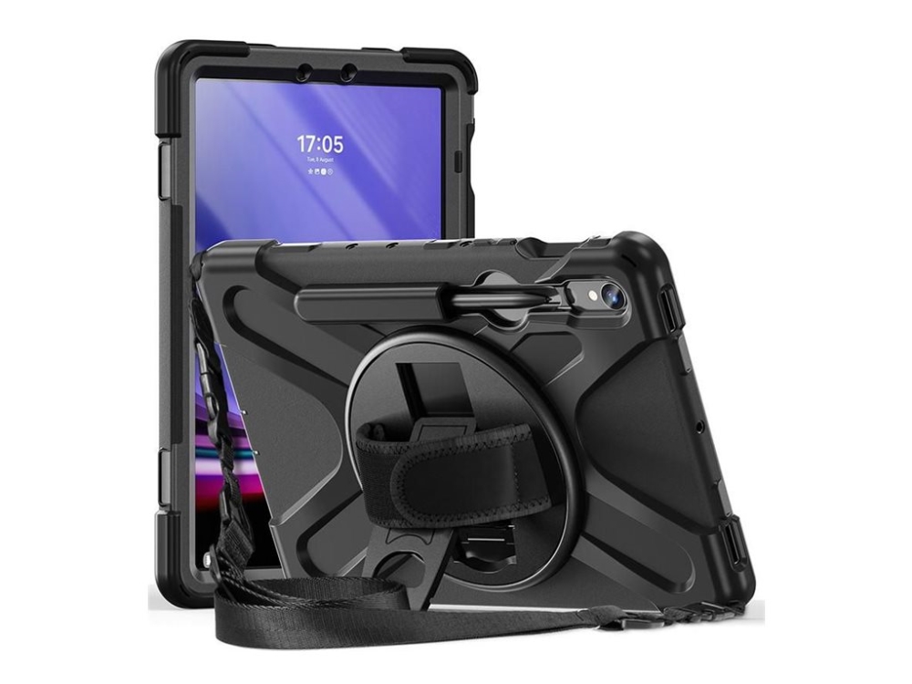 Estuff Austin Bagsidecover Til Tablet Polykarbonat  Silicone Sort For Samsung Galaxy Tab S7  Tab S8  Tab S9  Tab S9