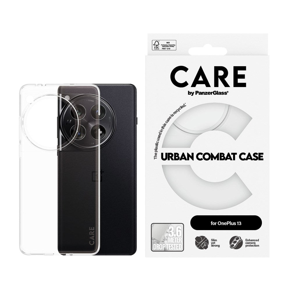 Care   Panzerglass Oneplus 13 Fashion  -ray Soft Basic Bagside Cover Gennemsigtig