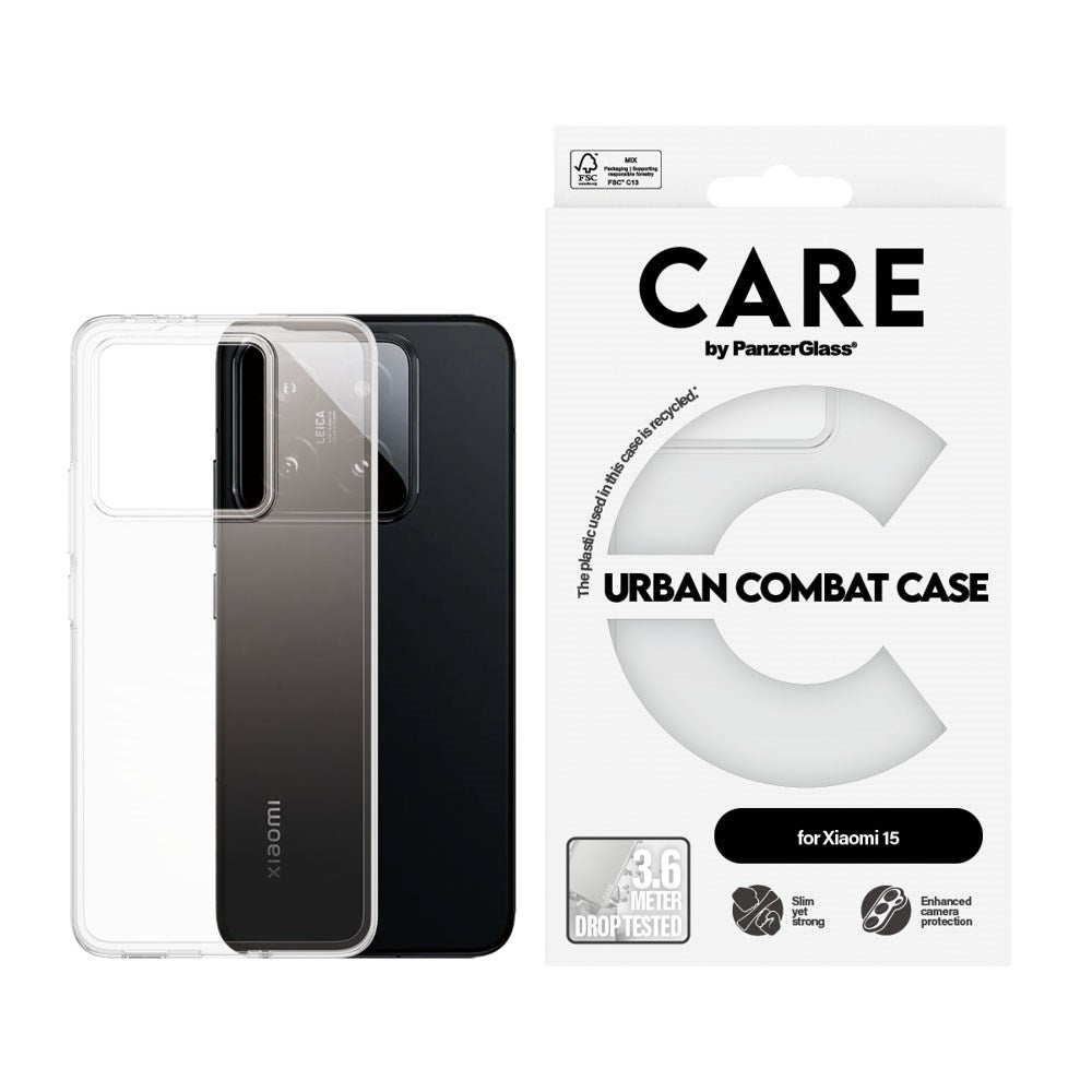 Care   Panzerglass Xiaomi 15 Flagship Urban Combat Cover Transparent
