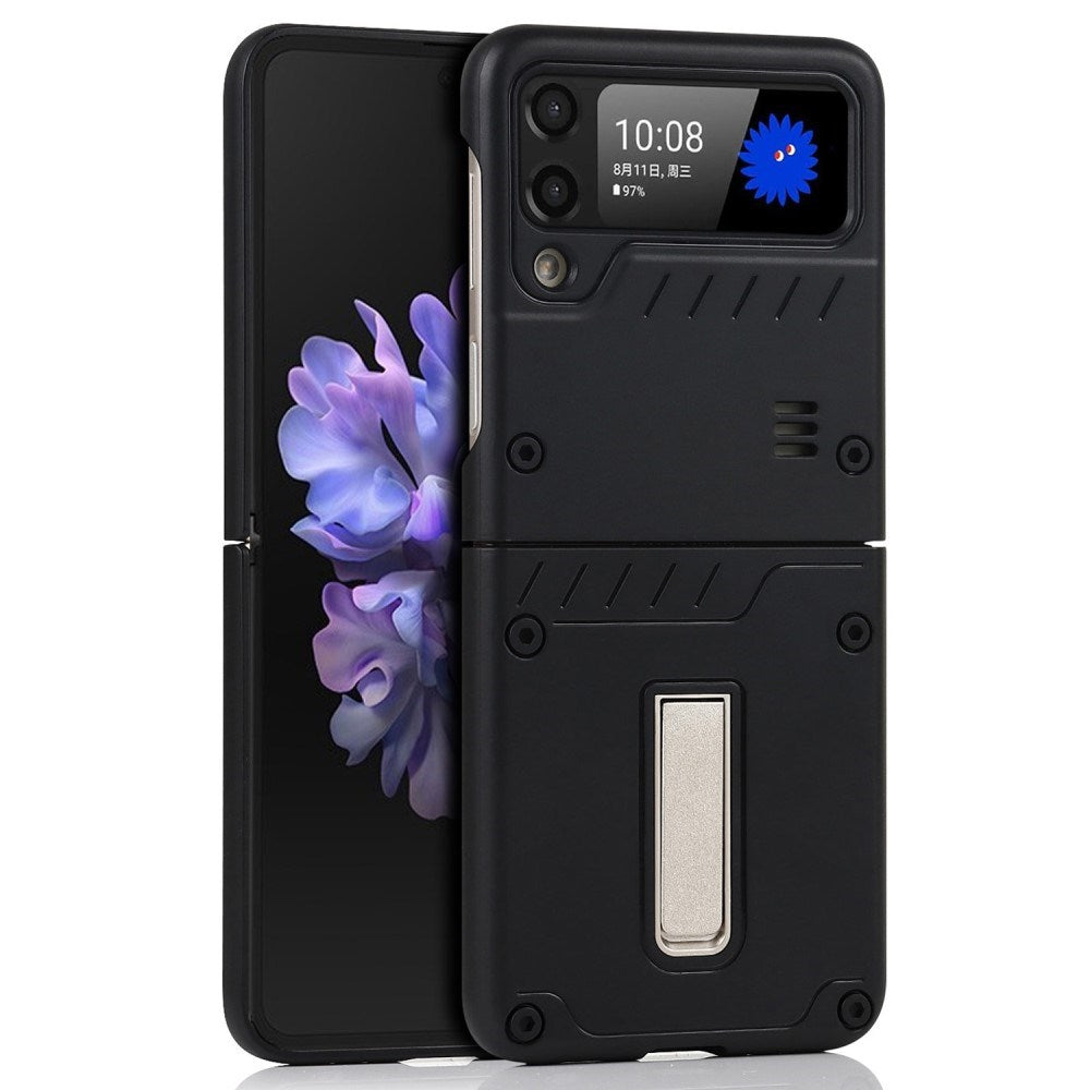 Eiderwood Samsung Galaxy   Flip3  5g  Hårdt Plastik Cover    Kickstand Sort